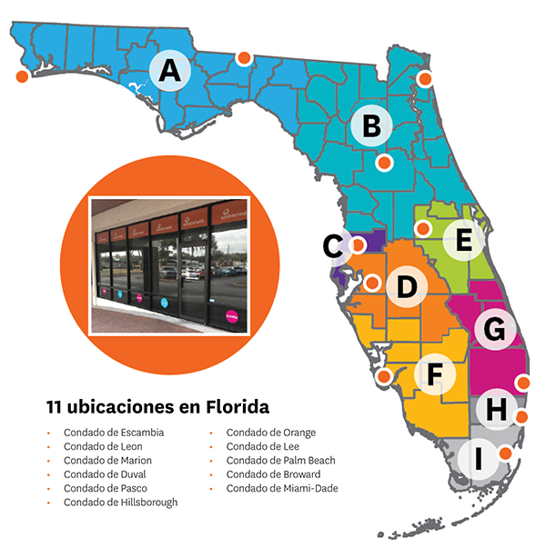 11 ubicaciones en Florida